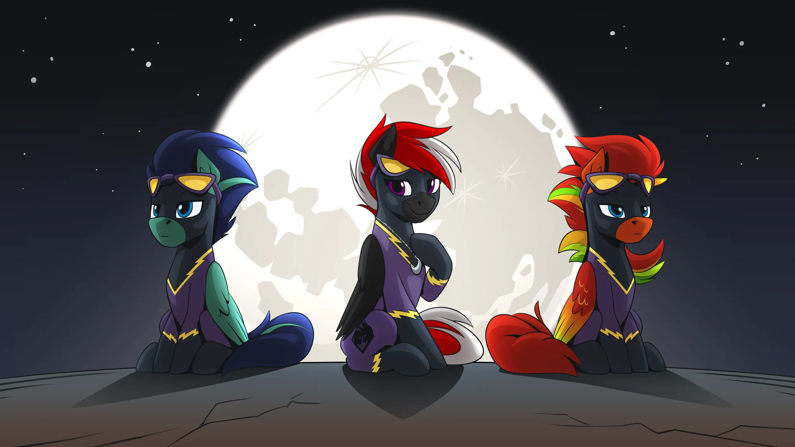 3 Pony OCs Moon